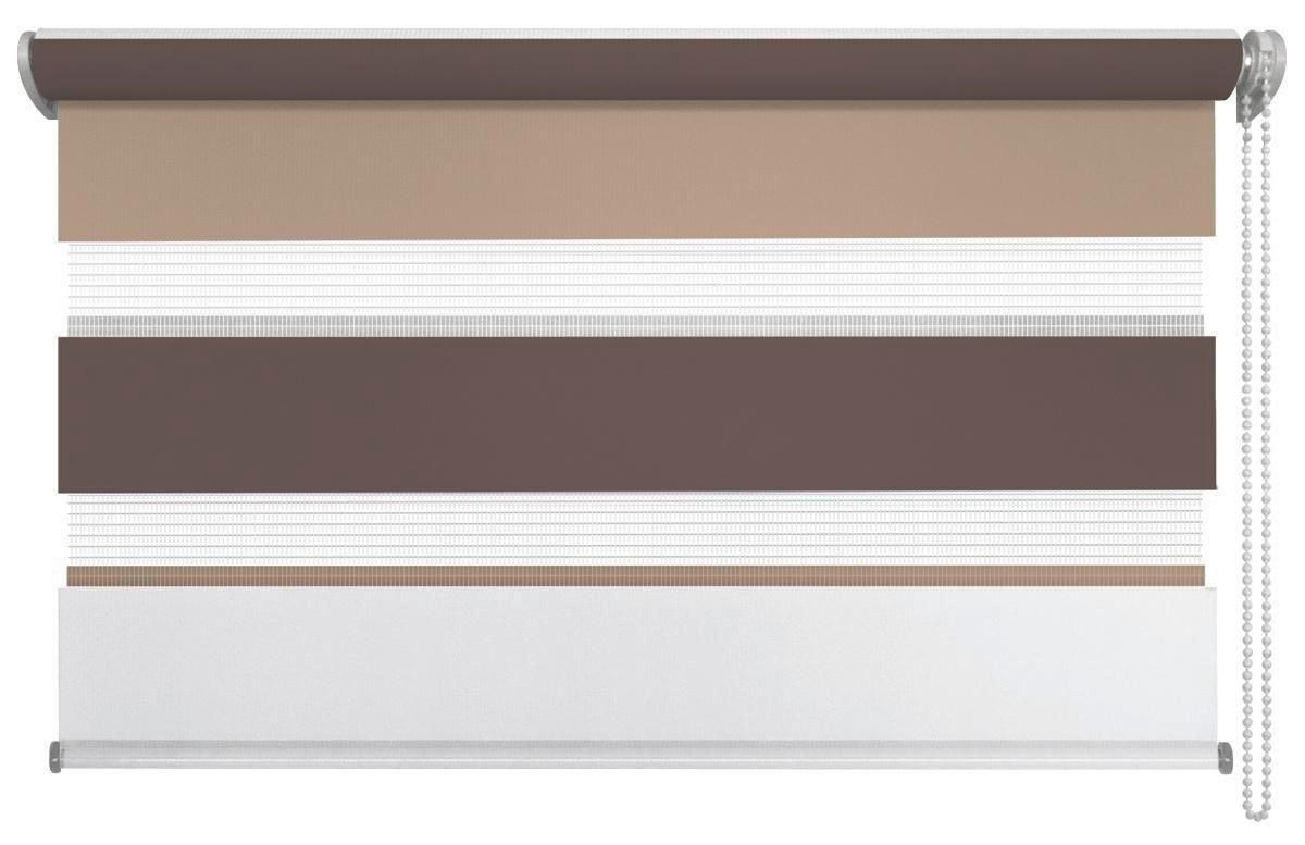 DOPPELROLLO Brauntöne B: 60 cm - Hellbraun/Dunkelbraun, Design, Textil (60/160cm) - Homeware