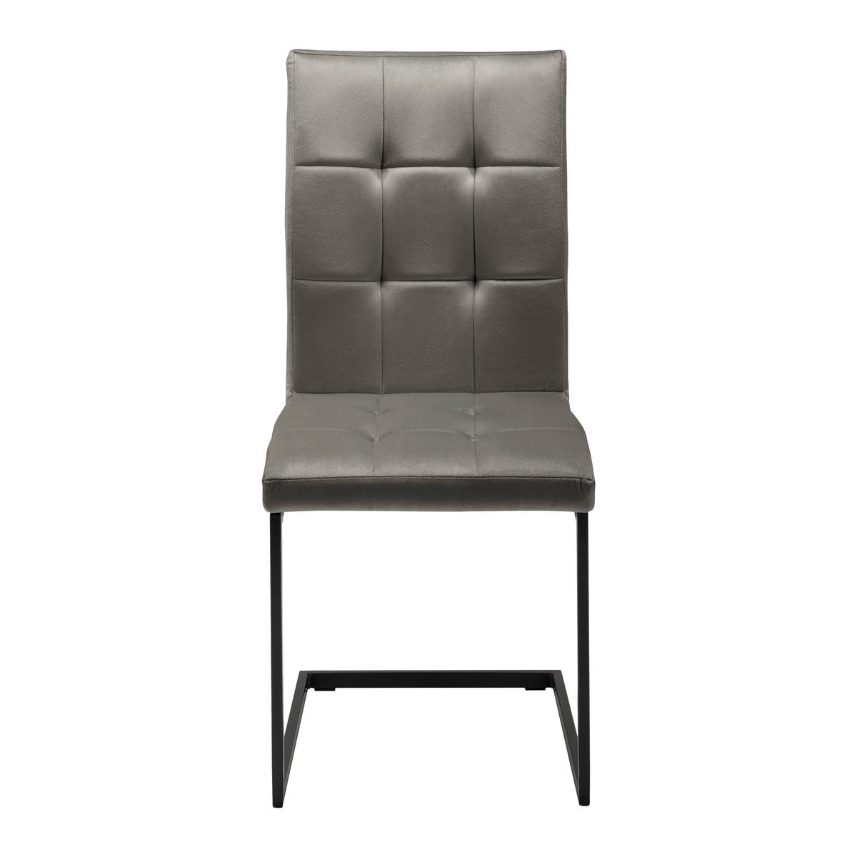 Dvoudílná sada židlí MELA hnědá/šedá - šedá/černá, Moderní, kov/textil (44/95/60cm) - PBJ