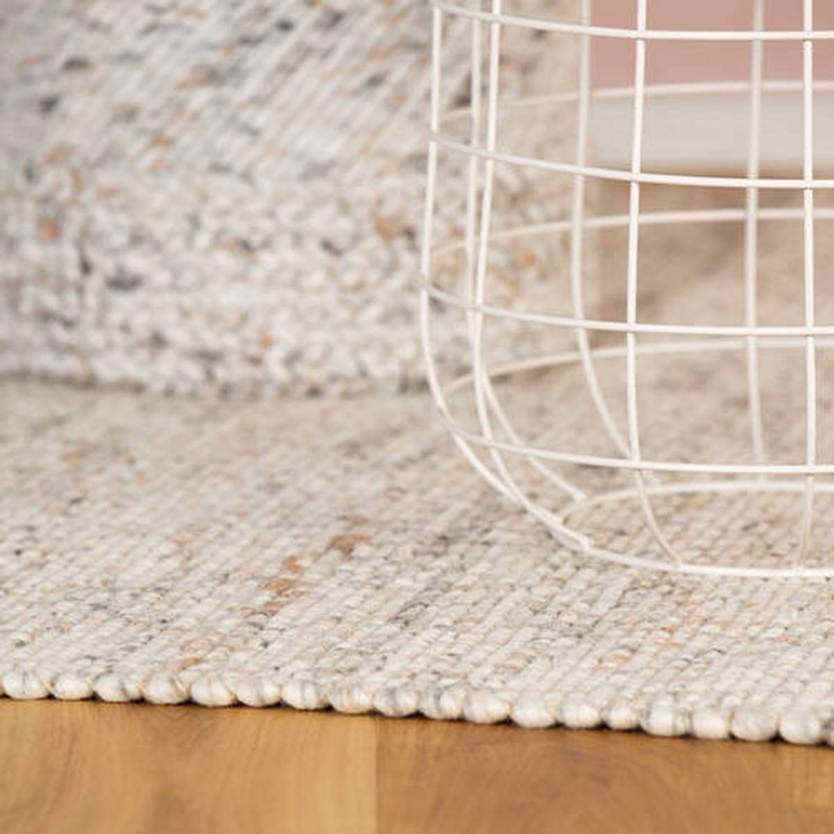 Flachwebteppich MY KJELL - Creme, Basics, Textil (80/150cm) - Obsession