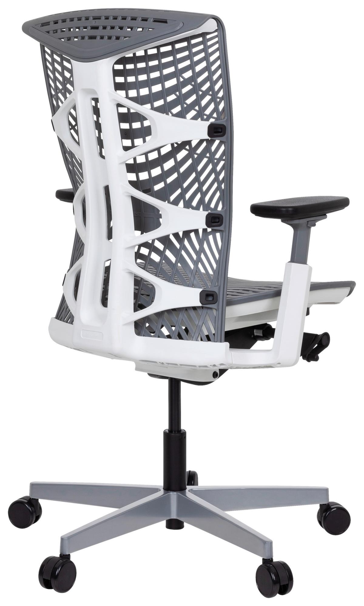 Drehstuhl Skope Tpe Armstützen Grau/schwarz/weiß - Schwarz/Weiß, MODERN, Kunststoff (72/112/58cm) - MID.YOU