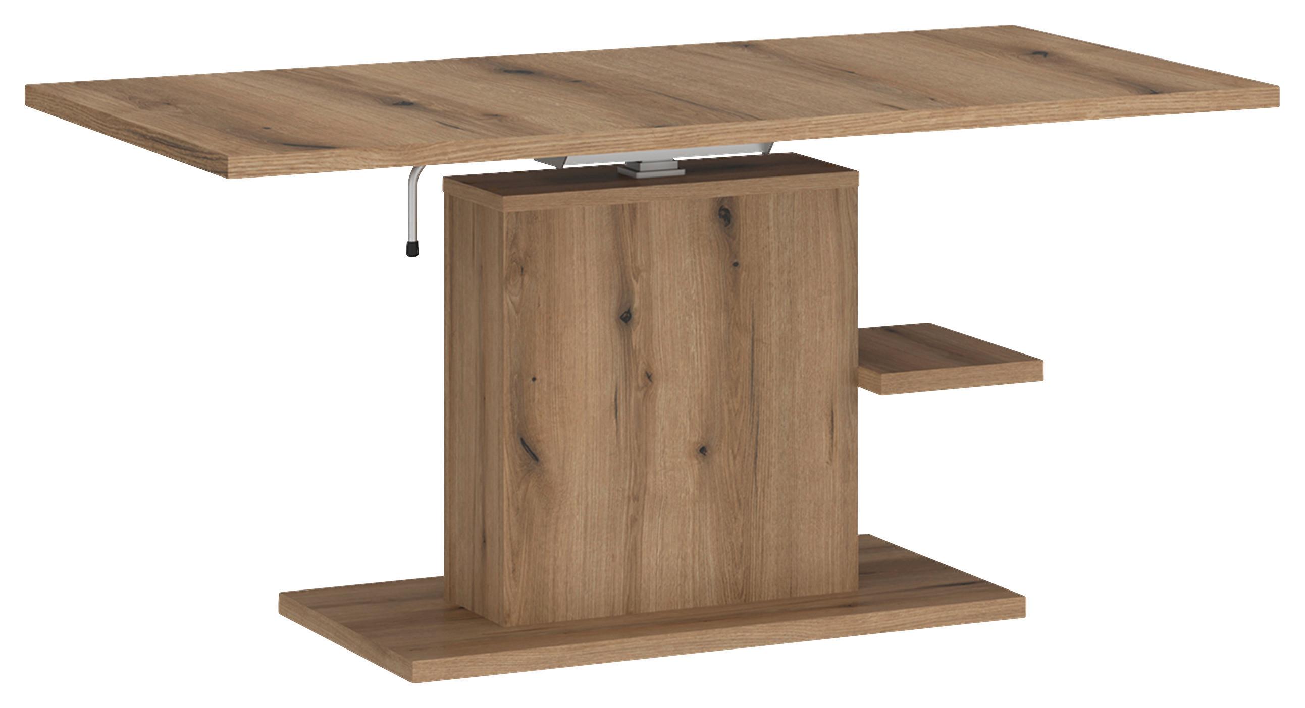 Couchtisch Cortado Eiche Dekor, B: 110cm - Eichefarben, MODERN, Holzwerkstoff (110/54,6-74,2/65cm) - Modern Living