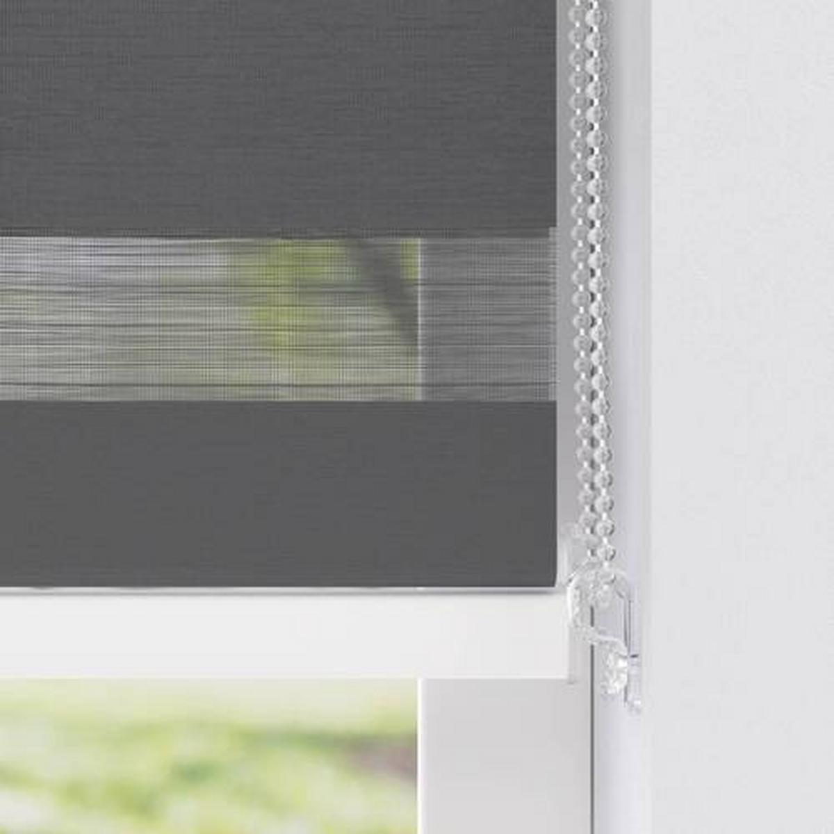 Doppelrollo Doppel-Rollo K.28mm Tl - Schwarz, KONVENTIONELL, Textil (160/175cm)