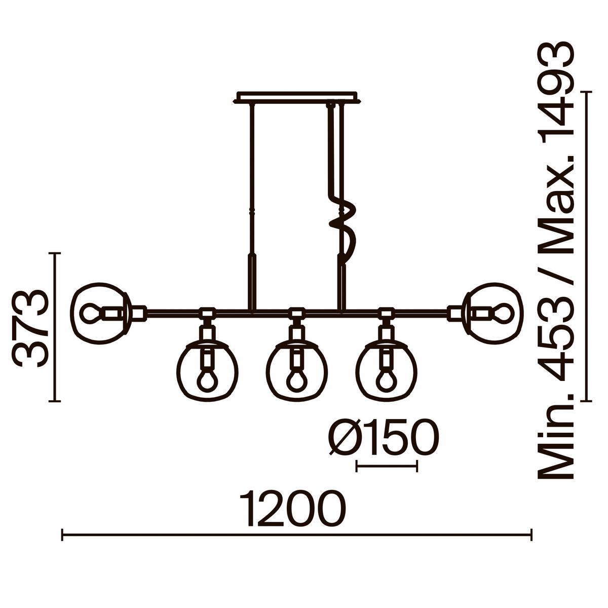 Pendelleuchte Erich - Messingfarben, Trend, Glas/Metall (120/37,3/15cm) - MAYTONI