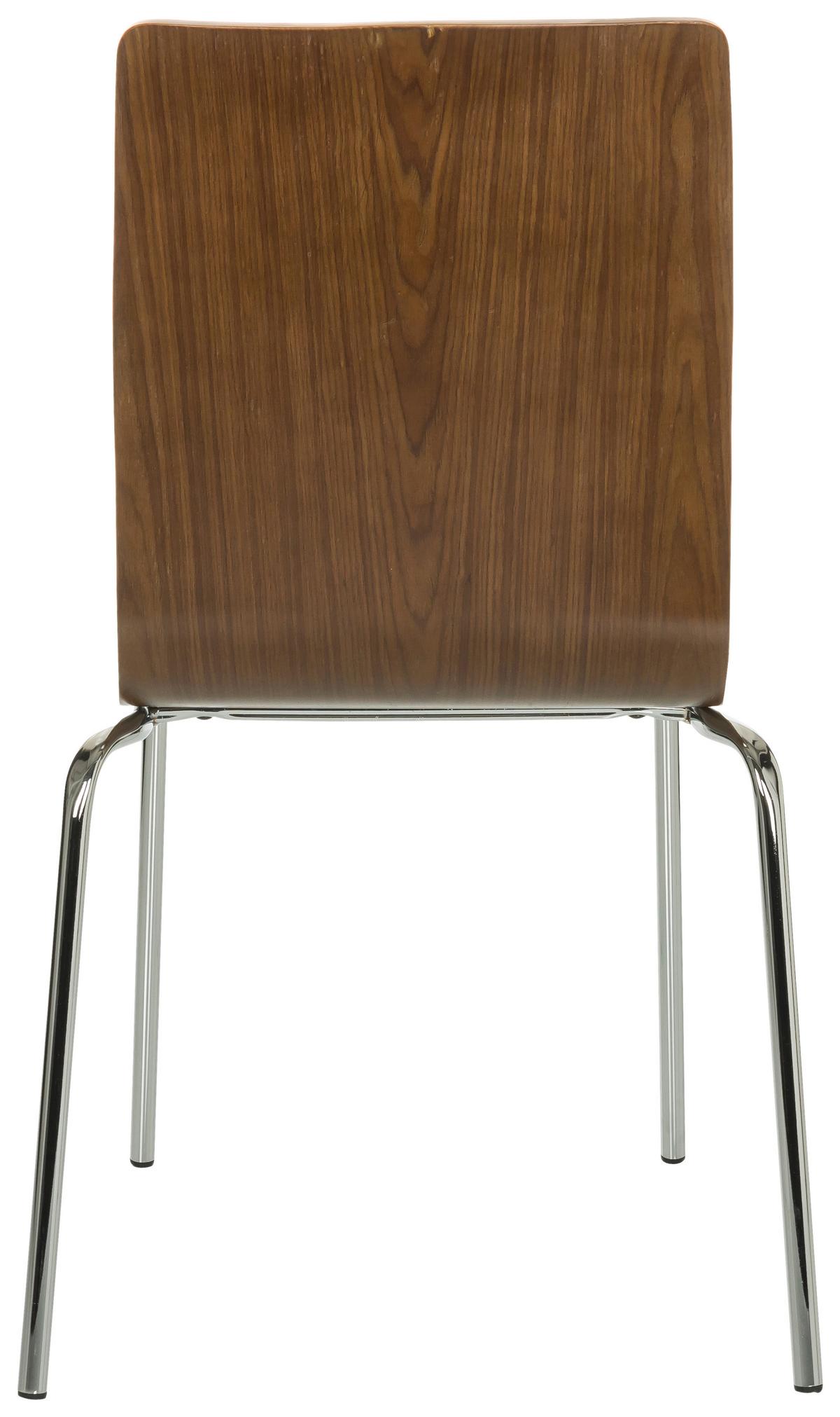 Besucherstuhl Peria - Silberfarben/Schwarz, Basics, Leder/Holz (50/86/55cm) - MID.YOU