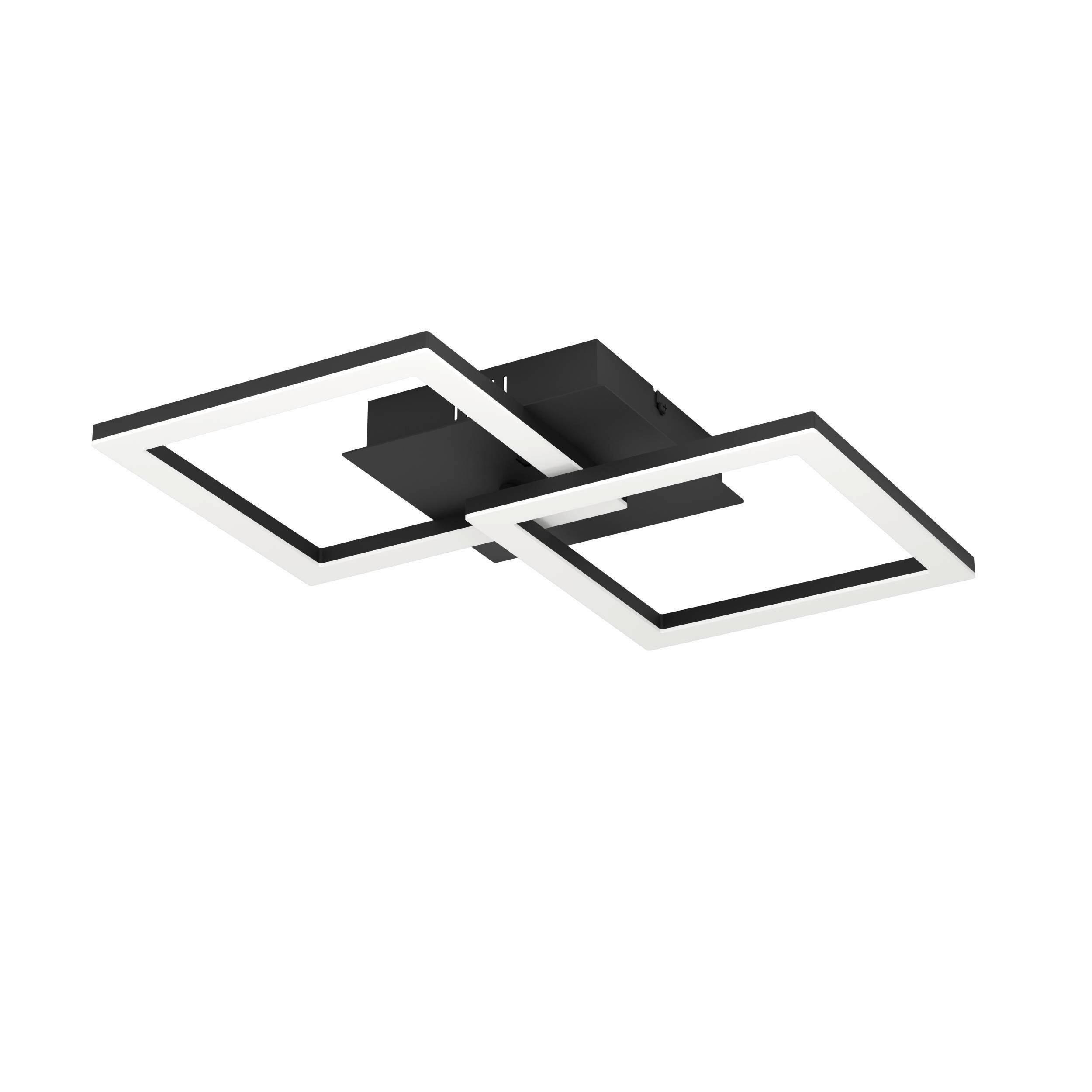 LED-Deckenleuchte 75753_rgbic - Schwarz/Weiß, Design, Kunststoff/Metall (52,5/31/8cm) - Eglo