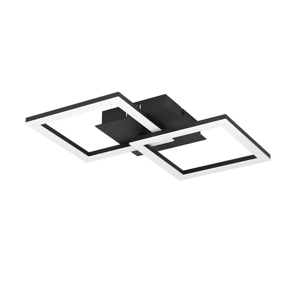 LED-Deckenleuchte 75753_rgbic - Schwarz/Weiß, Design, Kunststoff/Metall (52,5/31/8cm) - Eglo