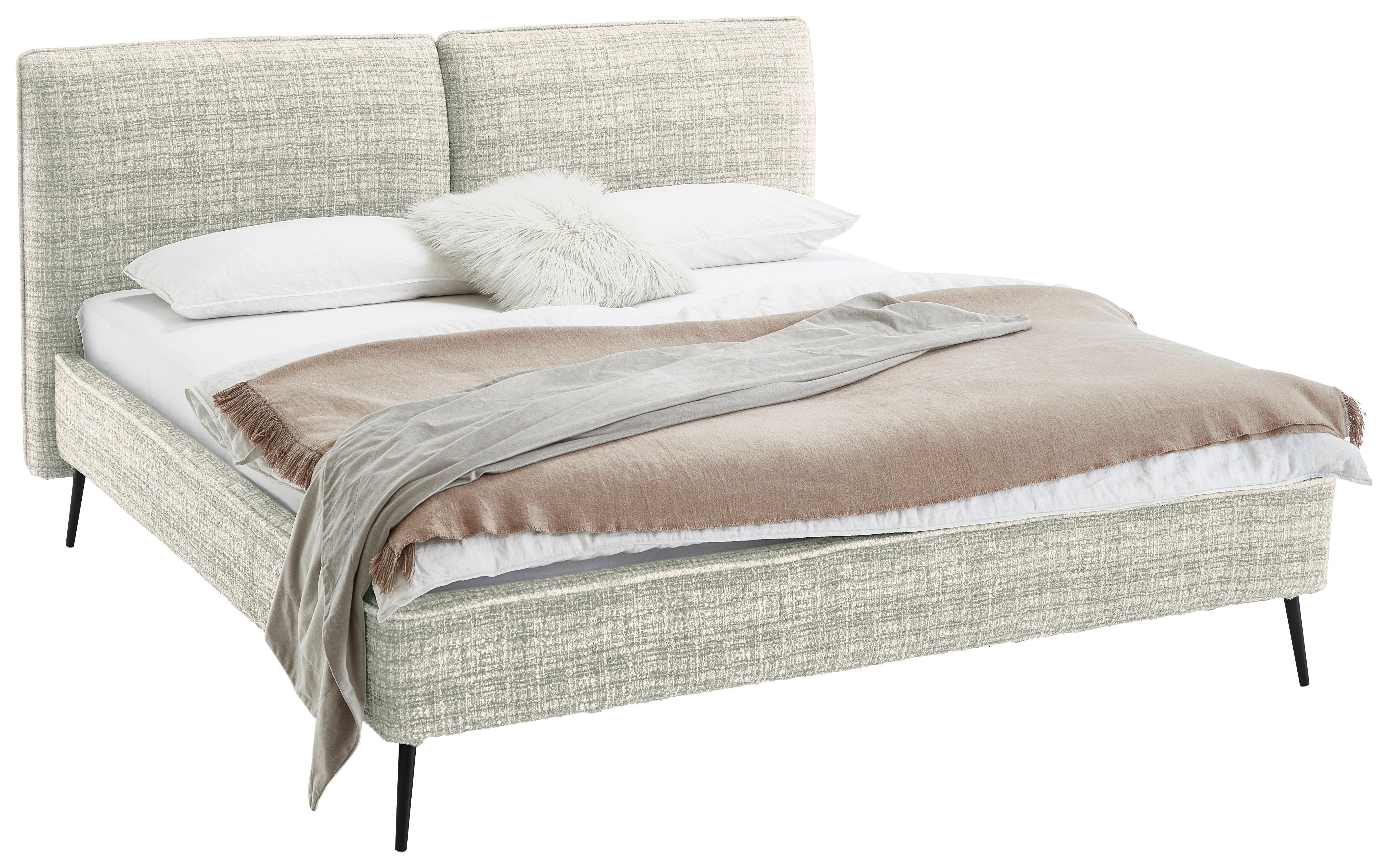 Polsterbett Infinity Liberty Hellgrau 200x200cm - Hellgrau/Schwarz, MODERN, Textil (200/200cm) - Livetastic