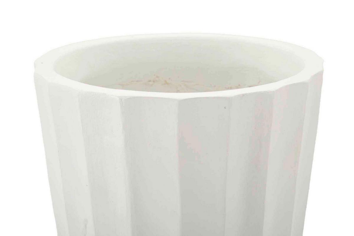 Vase Glint Weiß B: 25 cm - Weiß, Basics, Metall (25/50/25cm)