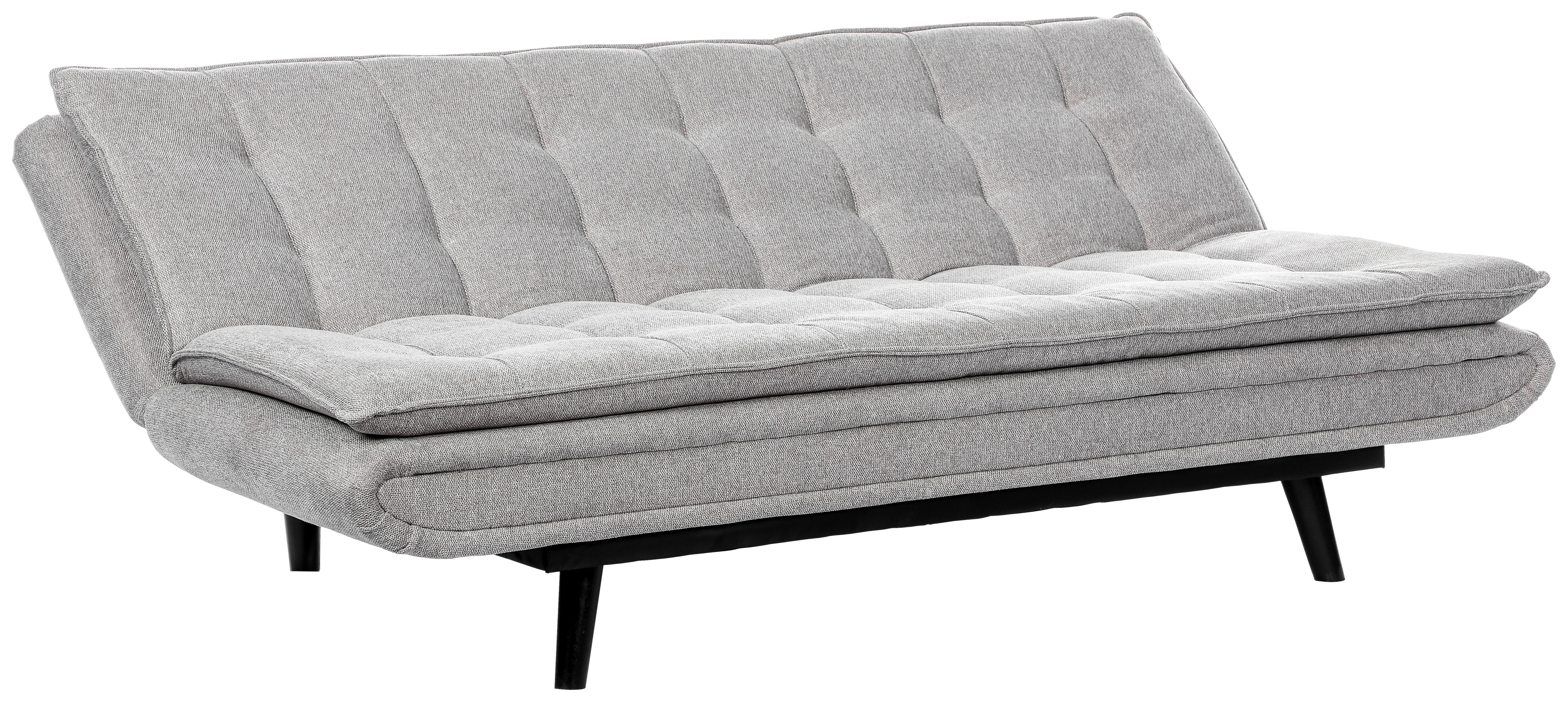 Rozkládací pohovka SUN, šedá, sklopná, max. 360 kg - šedá/černá, Moderní, dřevo/textil (190/83/93cm) - Mömax