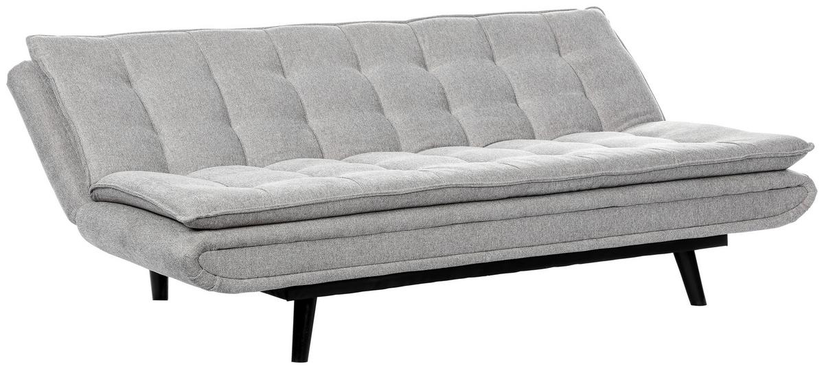Rozkládací pohovka SUN, šedá, sklopná, max. 360 kg - šedá/černá, Moderní, dřevo/textil (190/83/93cm) - Mömax