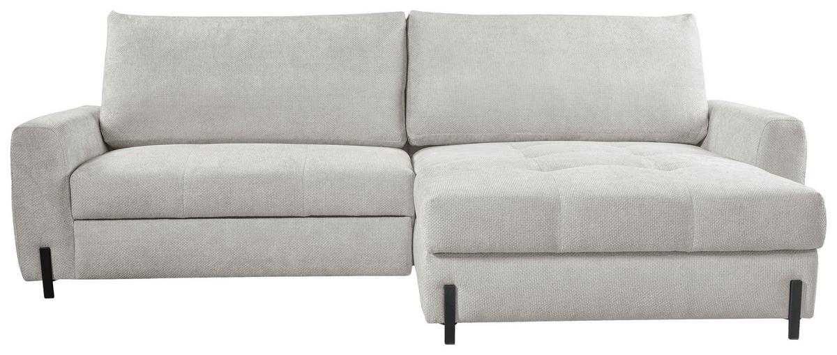 Ecksofa Naomi Beige/Schwarz, 265 cm - Beige/Schwarz, Design, Textil (265/162cm) - MID.YOU