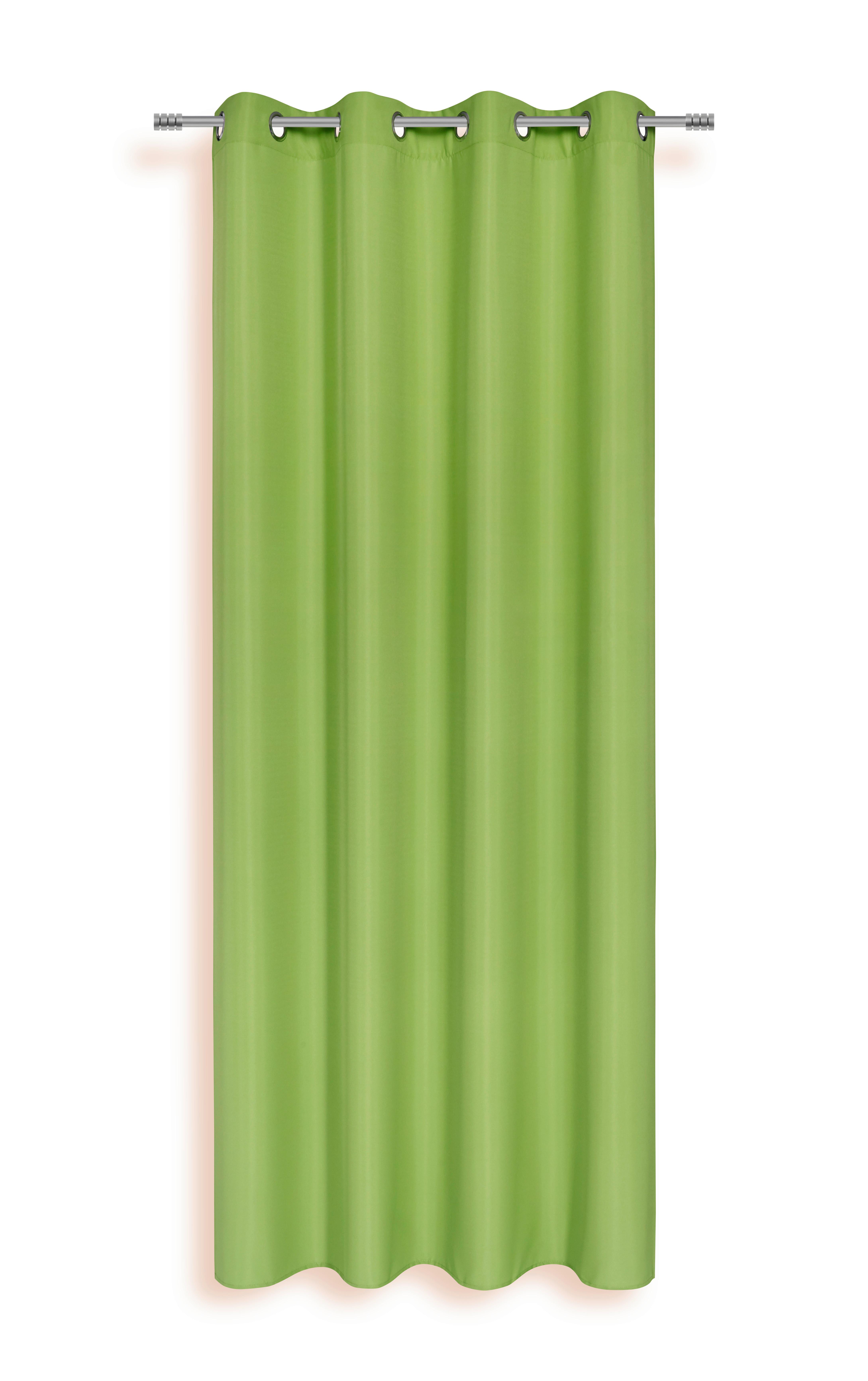 Készfüggöny Isolde - Zöld, konvencionális, Textil (140/245cm) - Ondega
