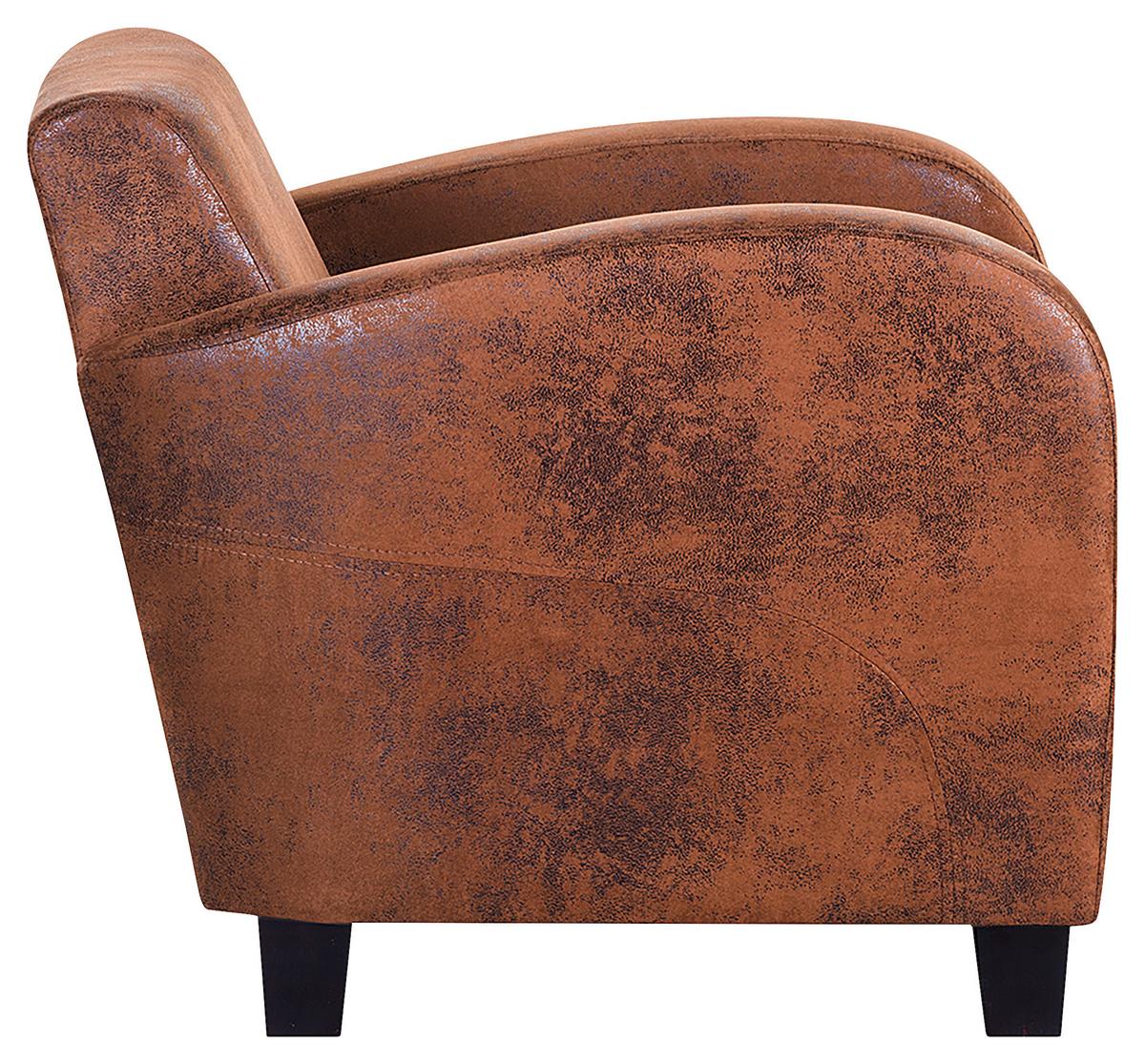 Sessel Antis Braun B: 92 cm - Dunkelbraun/Braun, Design, Textil (92/80/89cm) - Livetastic