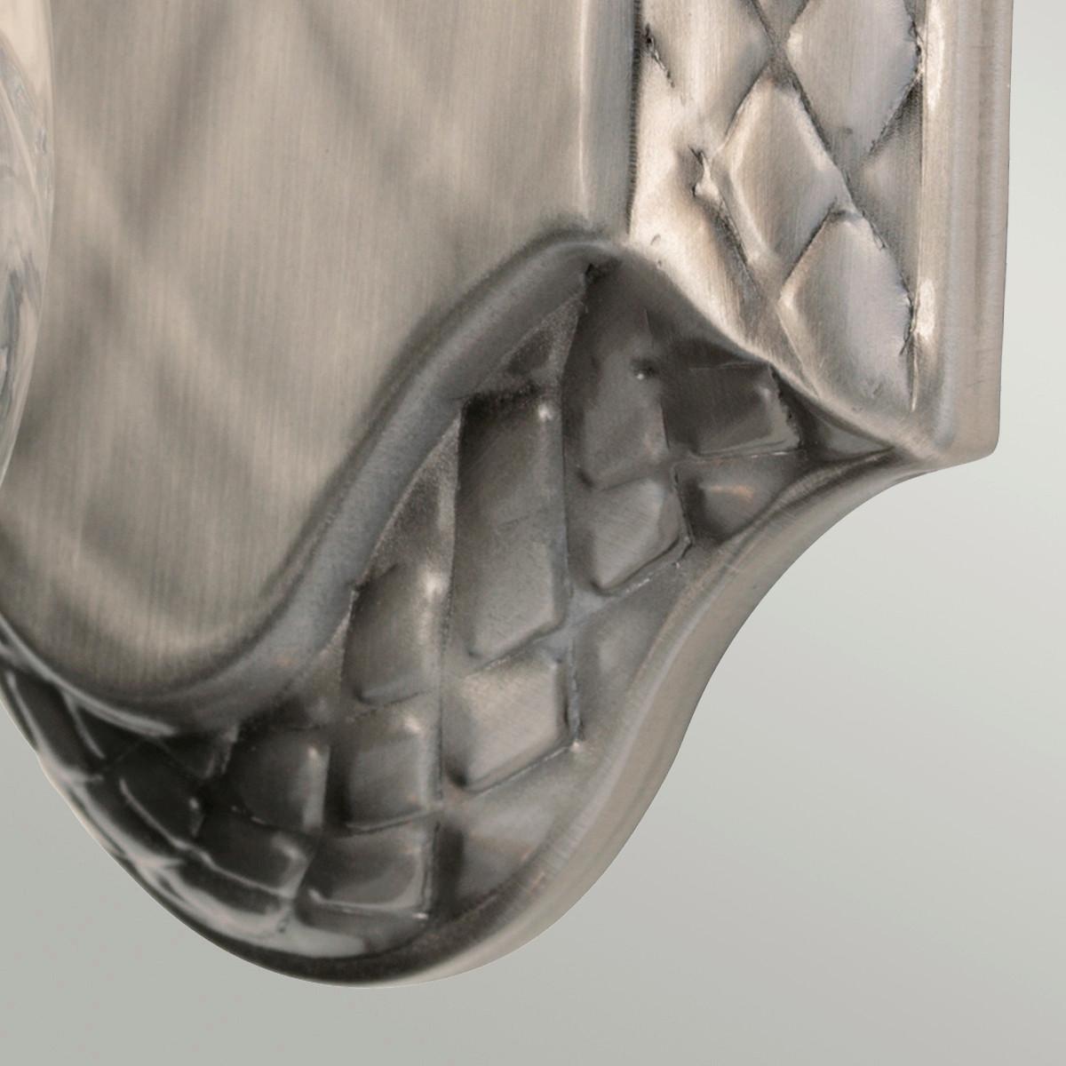 Bad-wandleuchte Ip44 Nickelfarben L: 22 Cm - Nickelfarben, LIFESTYLE, Glas/Metall (22/12,4/16.5cm) - Elstead Lighting