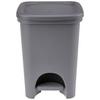 Treteimer 6l Grau Kunststoff LxBxH: 20,5x21,5x28,5 - Schwarz/Grau, KONVENTIONELL, Kunststoff (20,5/21,5/28,5cm)