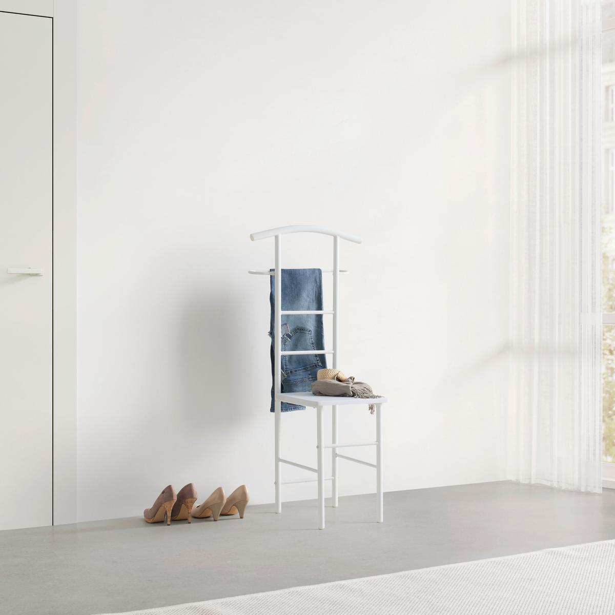 VEŠIAK NA ODEVY RALPH - biela, Konventionell, kov/kompozitné drevo (30/107/45cm) - Mömax