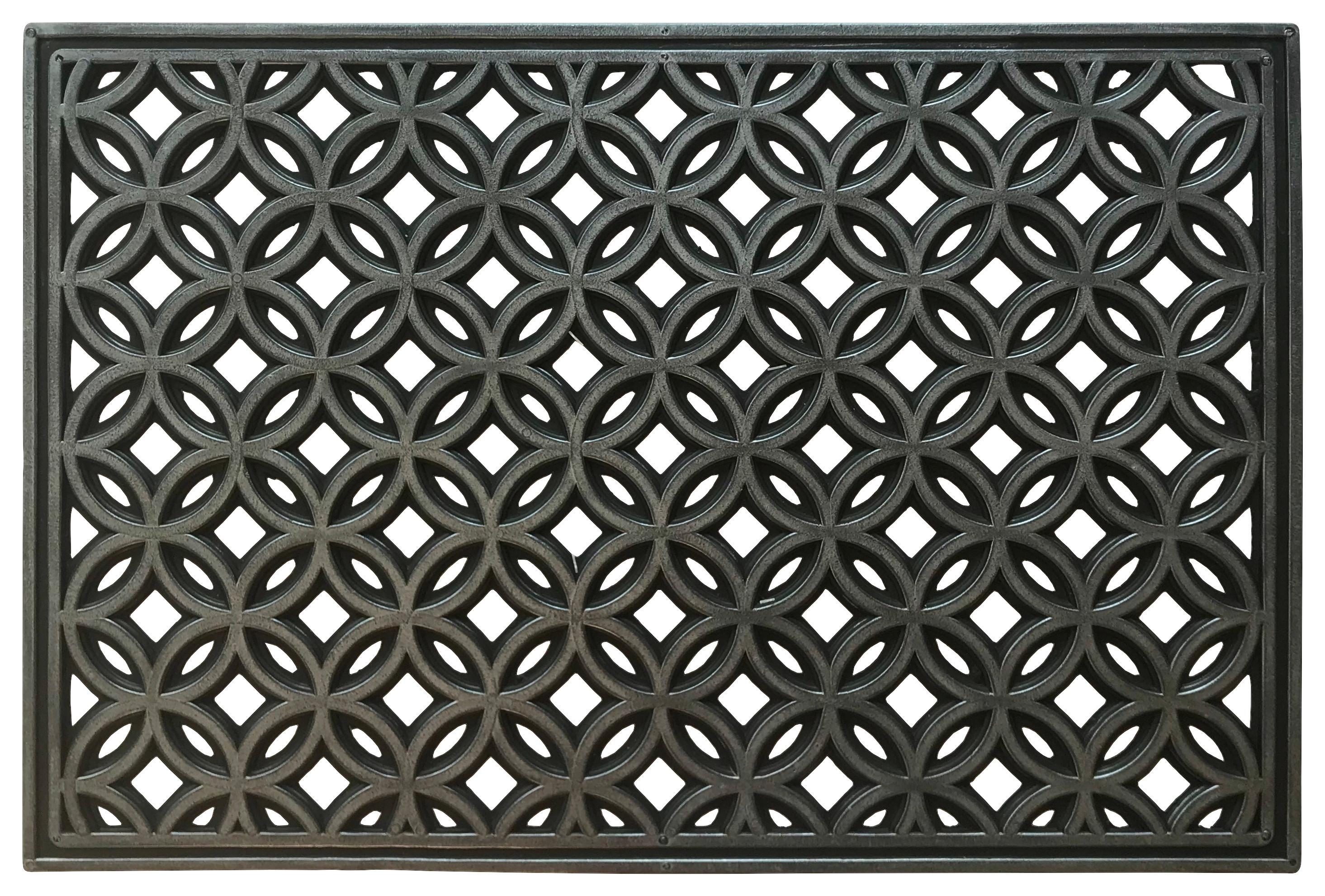 Fußmatte Dorothea 40x60 cm Gummi Rutschfest - Silberfarben, Basics, Kunststoff (40/60cm) - James Wood