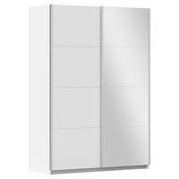 Schwebetürenschrank Subito - Silberfarben/Weiß, MODERN, Holzwerkstoff (136/197/61cm) - Rauch Möbel