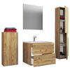 Badezimmer Badinos B: 126 cm Honigeiche B: 126 cm - Honigeiche/Weiß, MODERN, Keramik/Holzwerkstoff (126cm) - MID.YOU