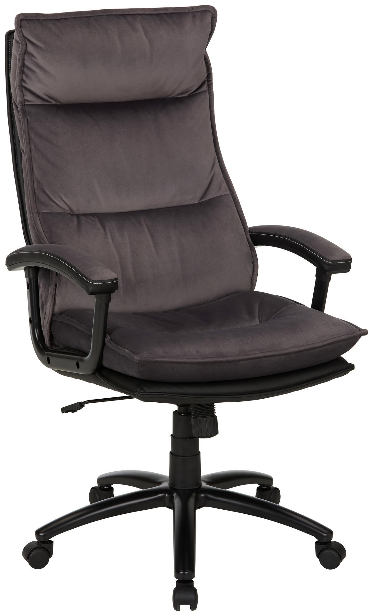 Kancelárske kreslo MANHATTEN - čierna/sivá, Modern, kov/textil (65/113-123/79cm) - Mömax