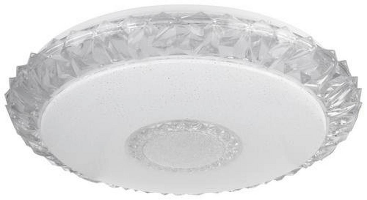 Led-deckenleuchte Eddie Ø 50 Cm Mit Smart-Steuerung - Opal/Weiß, Basics, Kunststoff/Metall (50/10cm) - Globo