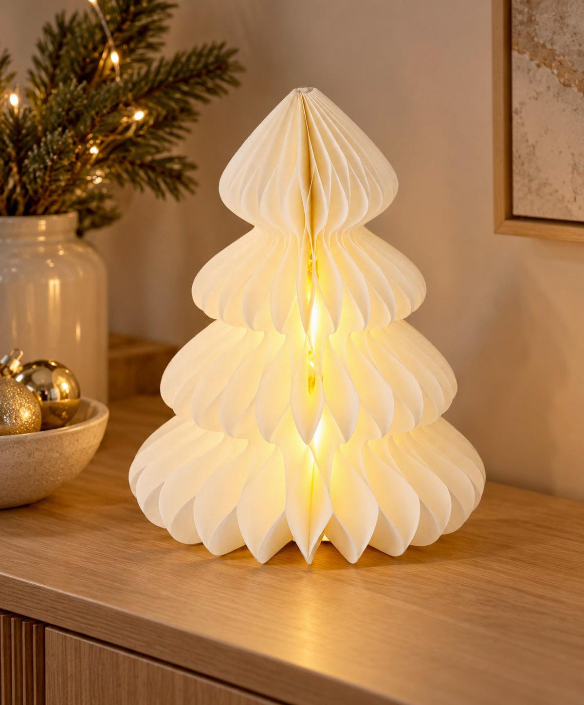 LED-DEKOLEUCHTE Timerfunktion - Weiß, MODERN, Papier (18.3/5.8/40.7cm)