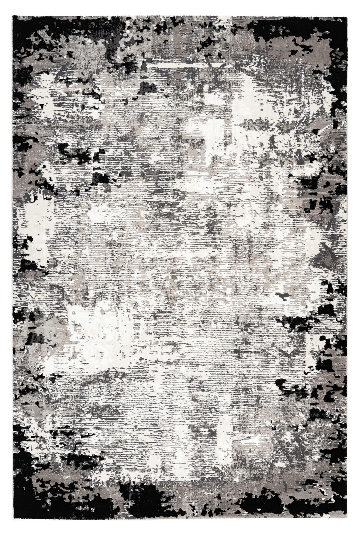 Webteppich Grau Naturfaser My Opal 80x150 cm - Schwarz/Weiß, Design, Textil (80/150cm) - Obsession