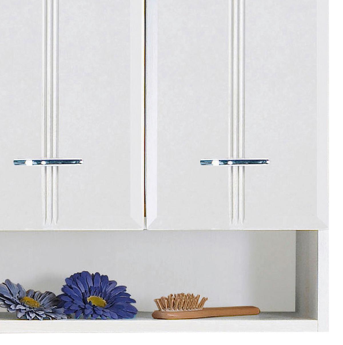 Hängeschrank Rallye B: 50 cm Weiß Dekor Mit 2 Drehtüren - Weiß, KONVENTIONELL, Holzwerkstoff (50/71/20cm) - Held