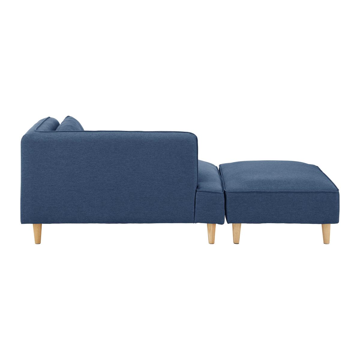 Modulární pohovka FANNY, modrá - modrá/přírodní barvy, Moderní, dřevo/textil (154/55/73cm) - Bessagi Home