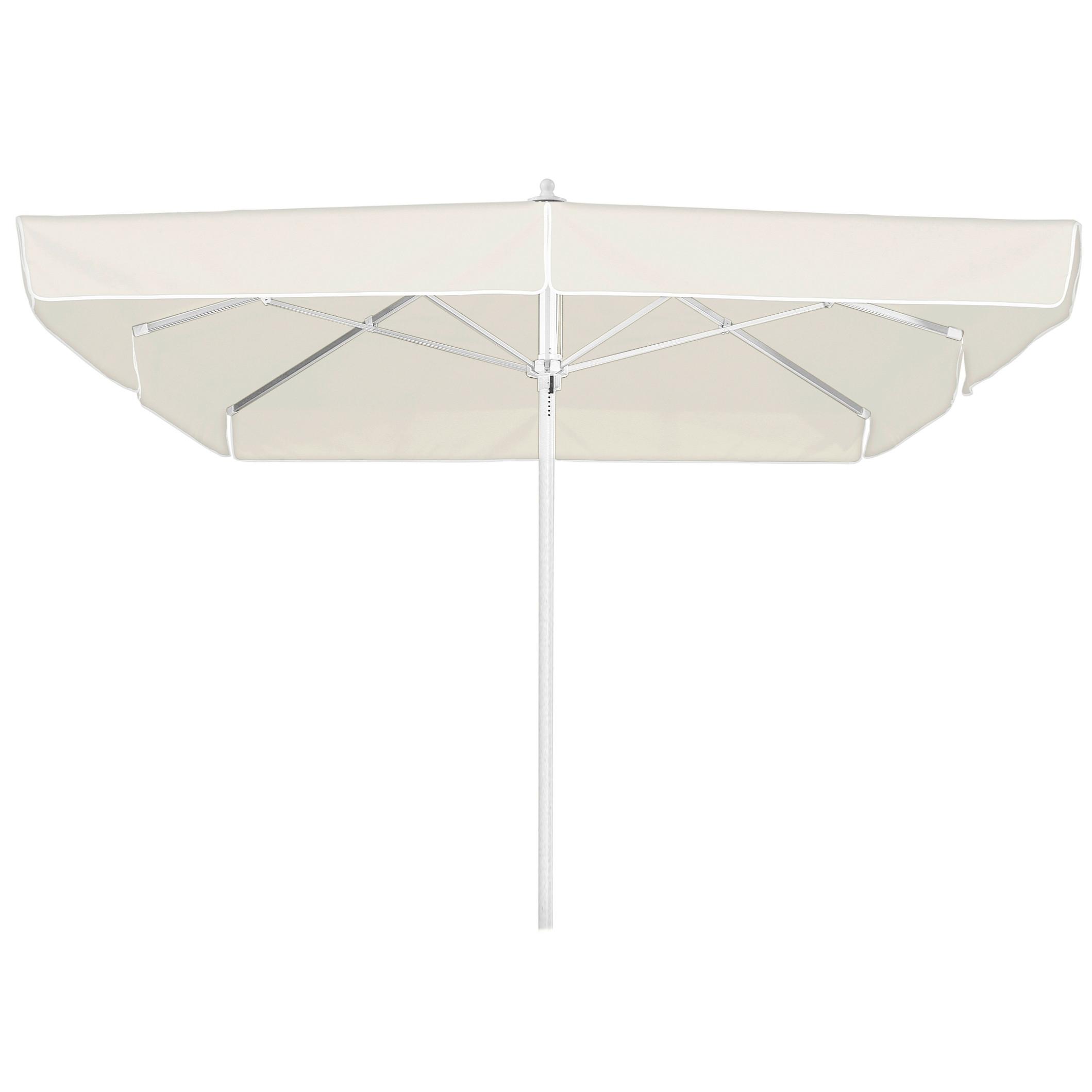 Ampelschirm Quadro LxBxH: 300x295x300cm Weiß - Silberfarben/Weiß, Basics, Textil/Metall (300/295/300cm) - Schneider