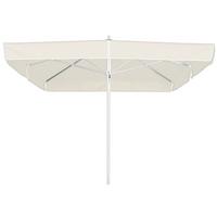 Ampelschirm Quadro LxBxH: 300x295x300cm Weiß - Silberfarben/Weiß, Basics, Textil/Metall (300/295/300cm) - Schneider