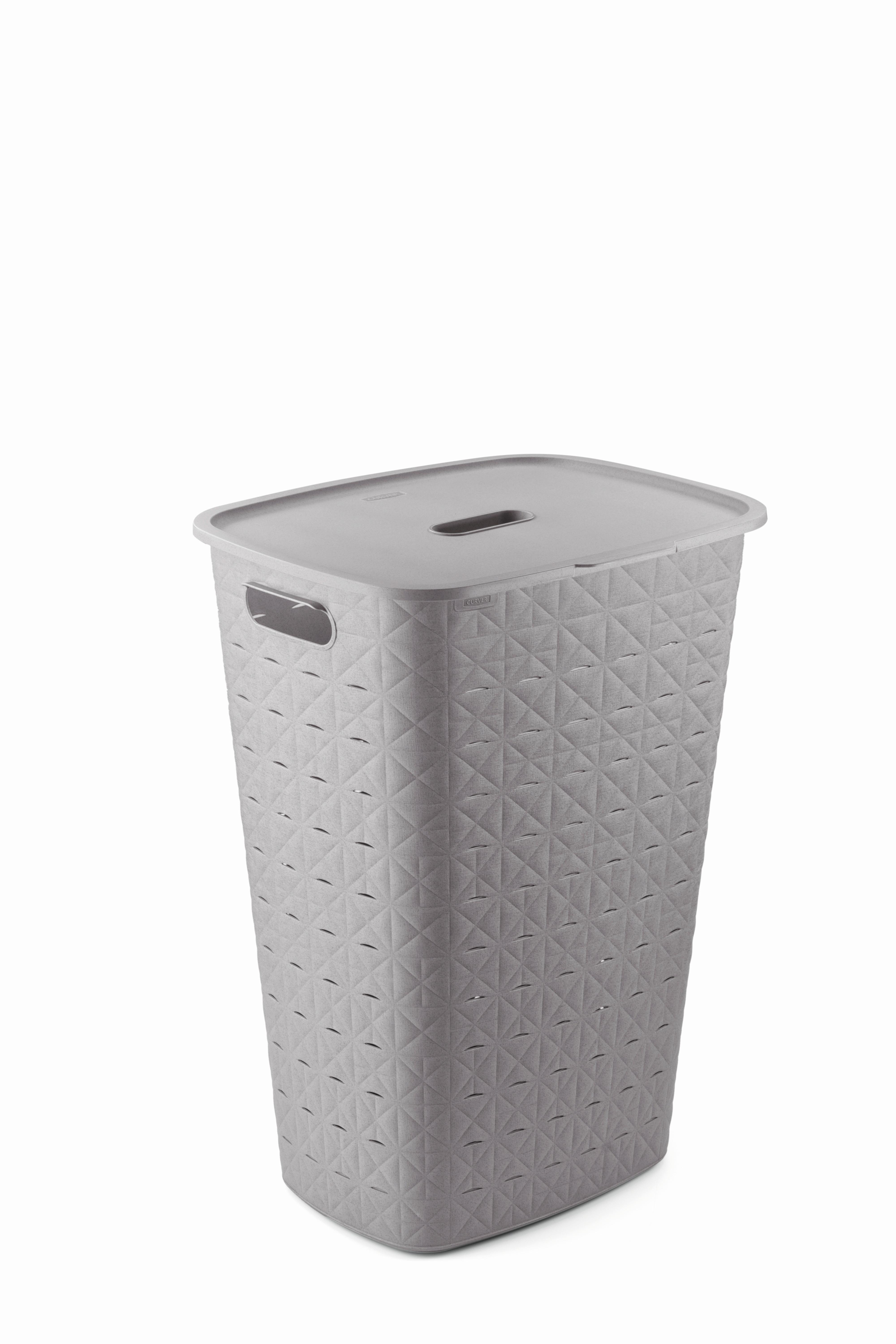 kôš na bielizeň SOFTEX 56 L - sivá, Basics, plast (34/60/43cm) - Curver