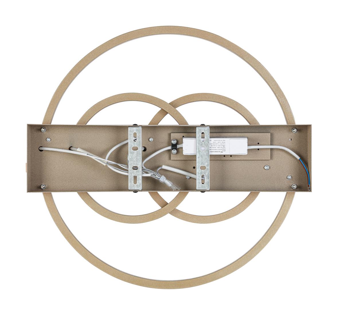 LED-DECKENLEUCHTE CELAL - Champagner/Eichefarben, Basics, Holzwerkstoff/Kunststoff (42/40/7cm) - Luca Bessoni
