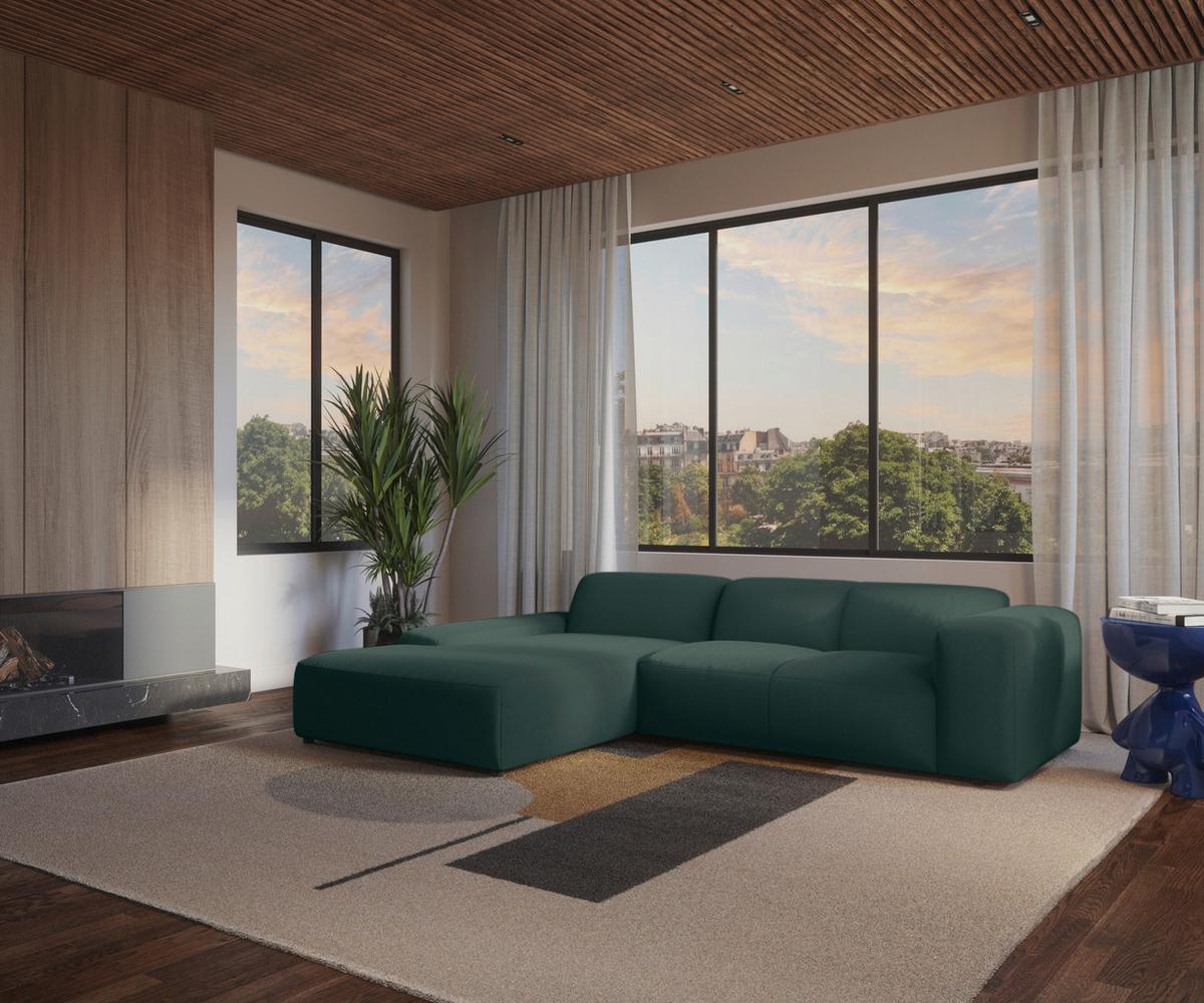 Ecksofa Hannah Grün 200x304 cm - Schwarz/Grün, Design, Textil (200/304cm) - MID.YOU