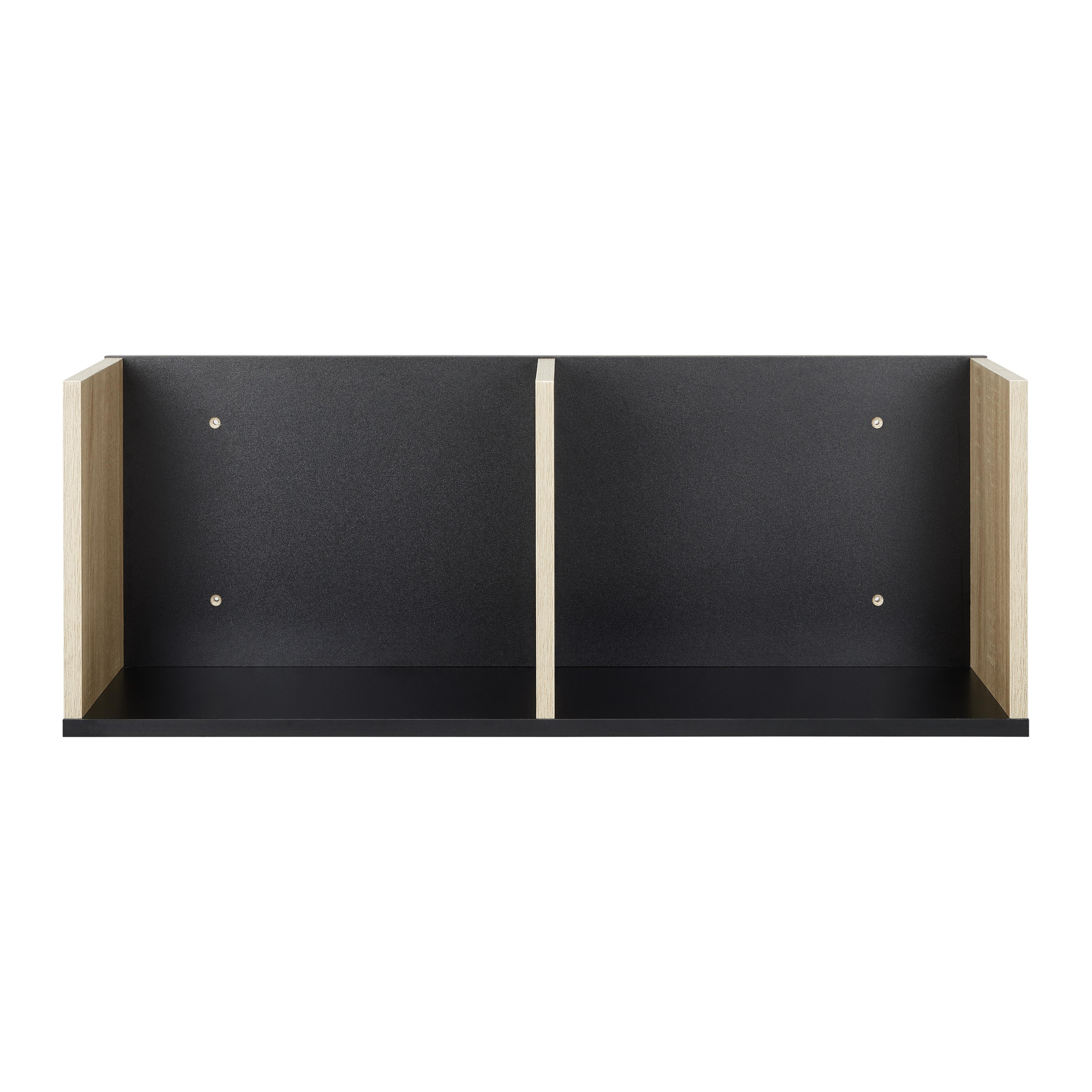Nástenný Regál Lori - prírodné farby/čierna, Moderný (80/29,5/29,5cm) - Bessagi Home