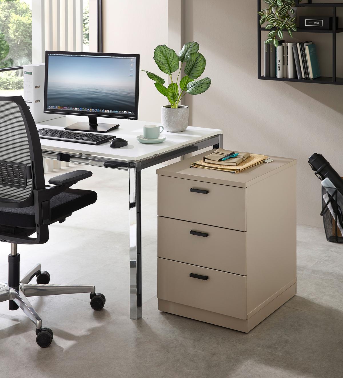 POJÍZDNÝ KONTEJNER GLENN-M - černá/kašmírová, Moderní, kompozitní dřevo/plast (45/66/55cm) - Mömax