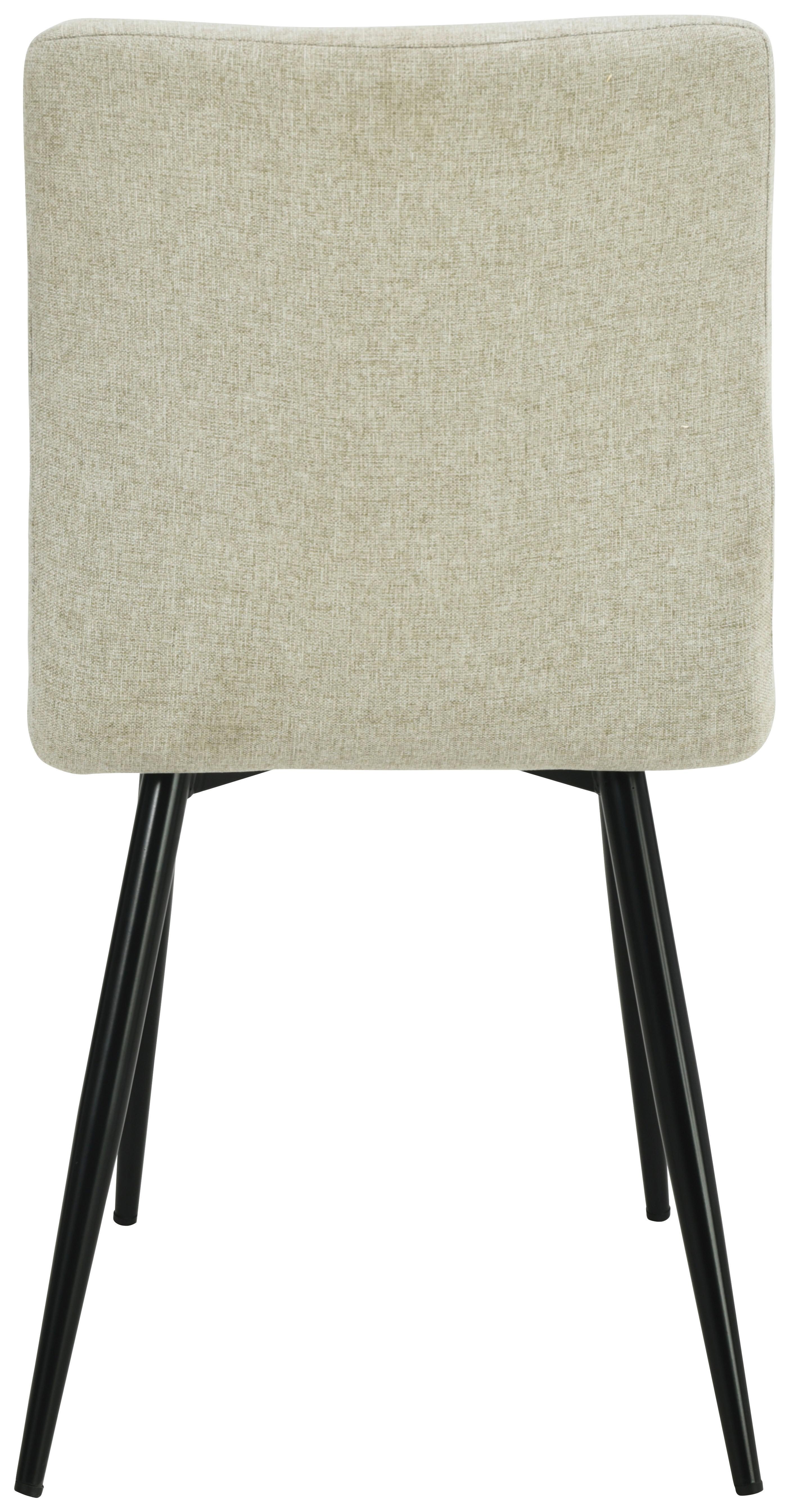 Polsterstuhl Matteo Taupe Leinenoptik - Taupe/Schwarz, MODERN, Holz/Textil (43/83/55cm) - Ondega