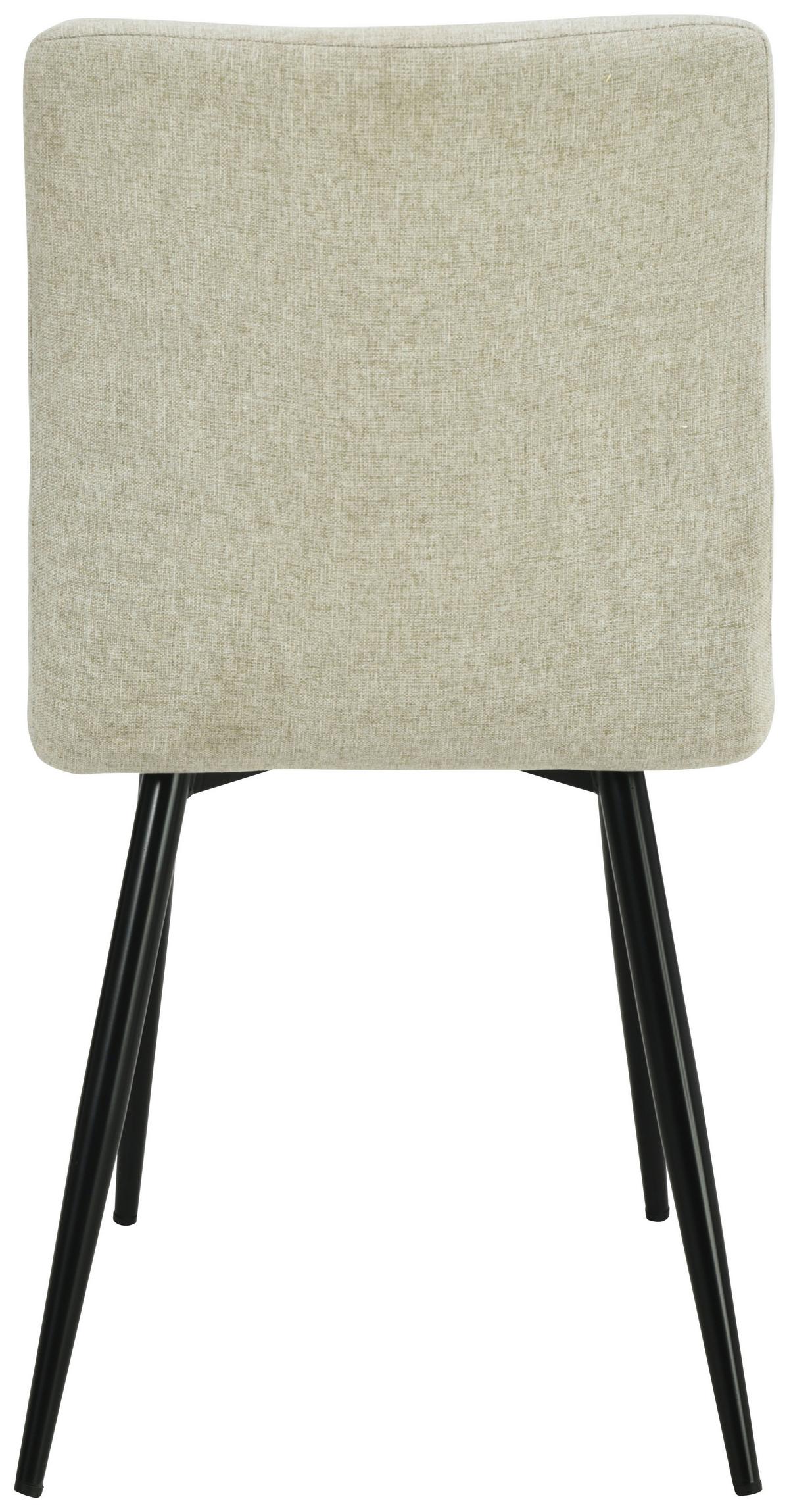 Polsterstuhl Matteo Taupe Leinenoptik - Taupe/Schwarz, MODERN, Holz/Textil (43/83/55cm) - Ondega