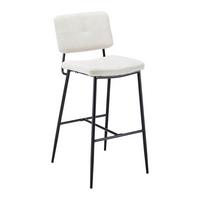 Barová židle NETA béžová - černá/béžová, Moderní, kov/dřevo (43/103/52cm) - Bessagi Home