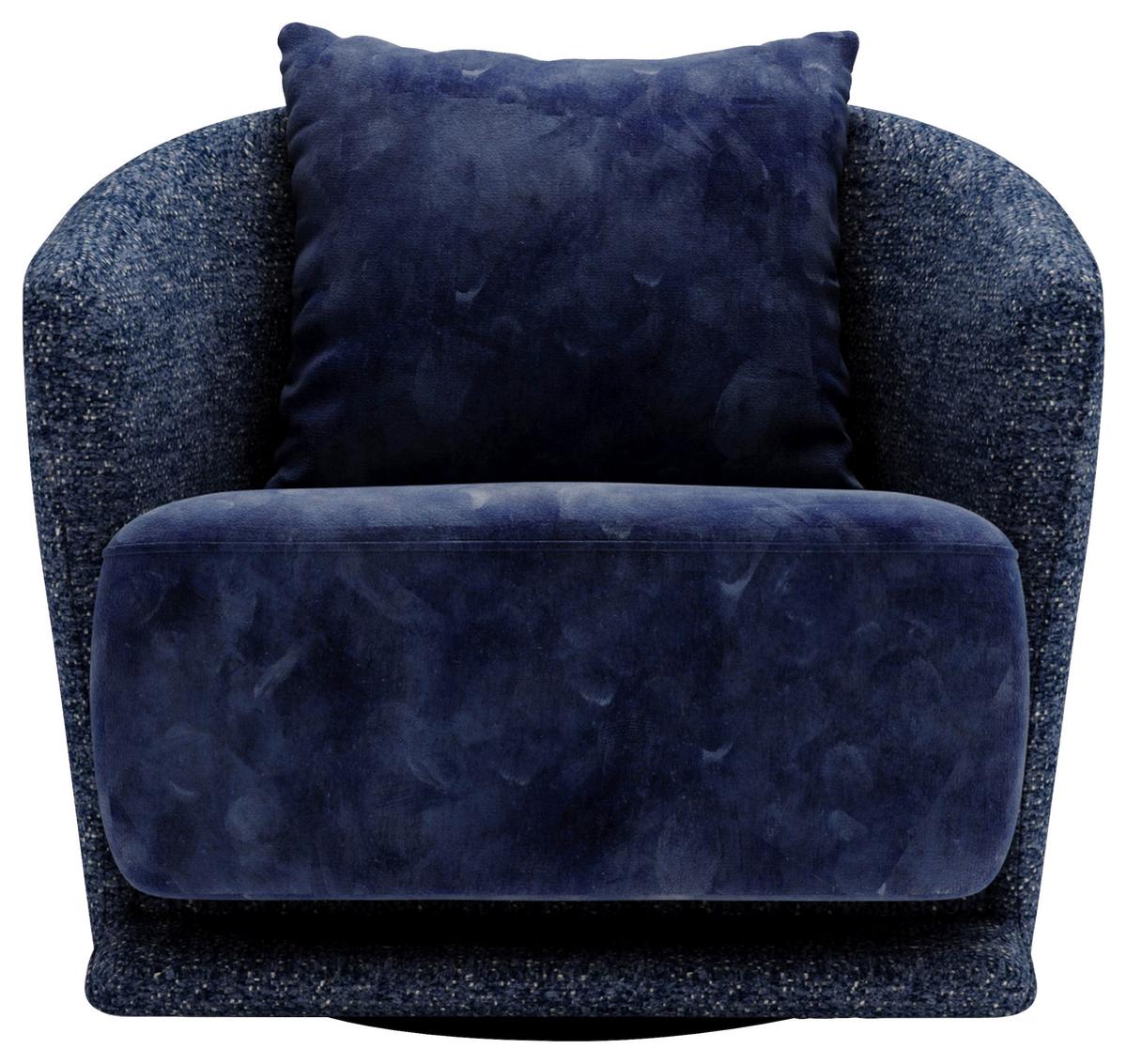 Wish Blau B: 83 Cm - Blau/Schwarz, Design, Textil (83/80/75cm) - Livetastic