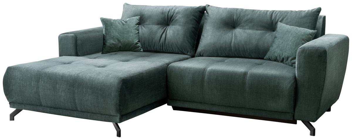 Ecksofa Restato, Blau S: 177x246 cm - Blau/Schwarz, MODERN, Textil (177/246cm) - MID.YOU
