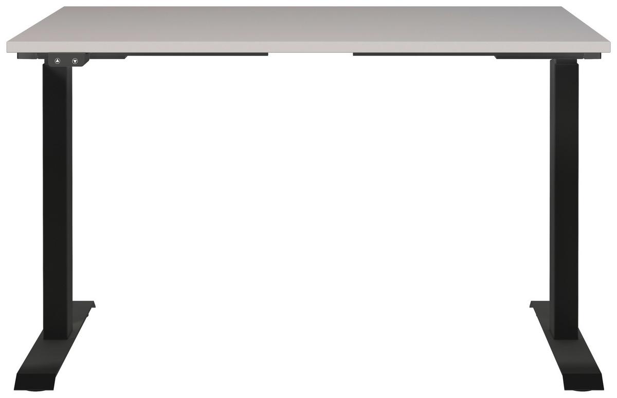 Schreibtisch Schwarz/Kaschmir L: 120cm - Kaschmir/Schwarz, MODERN, Holzwerkstoff/Metall (120/80/72-120cm) - Germania