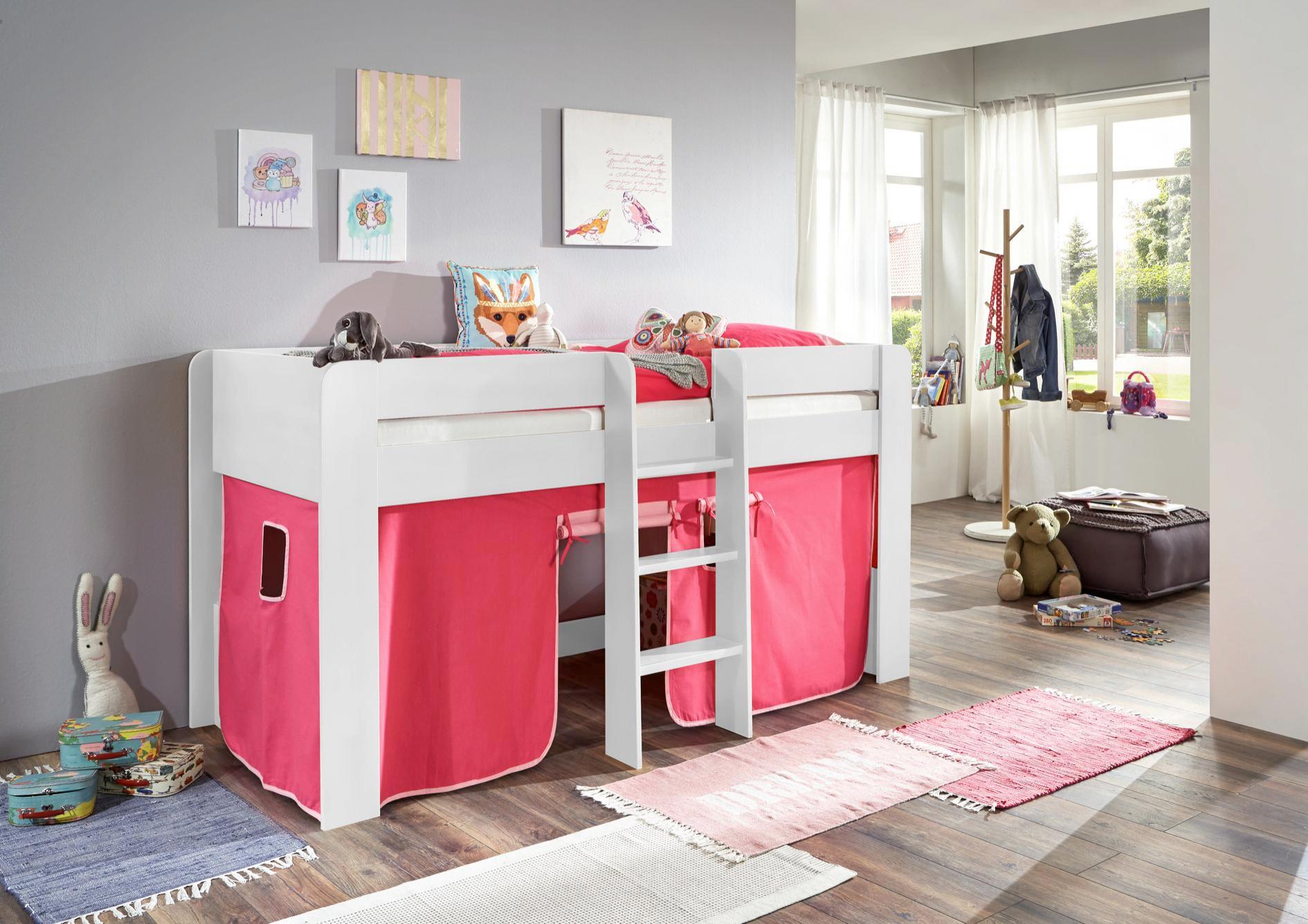 Spielvorhang 3-teilig Rosa/Pink - Pink/Rosa, Design, Textil