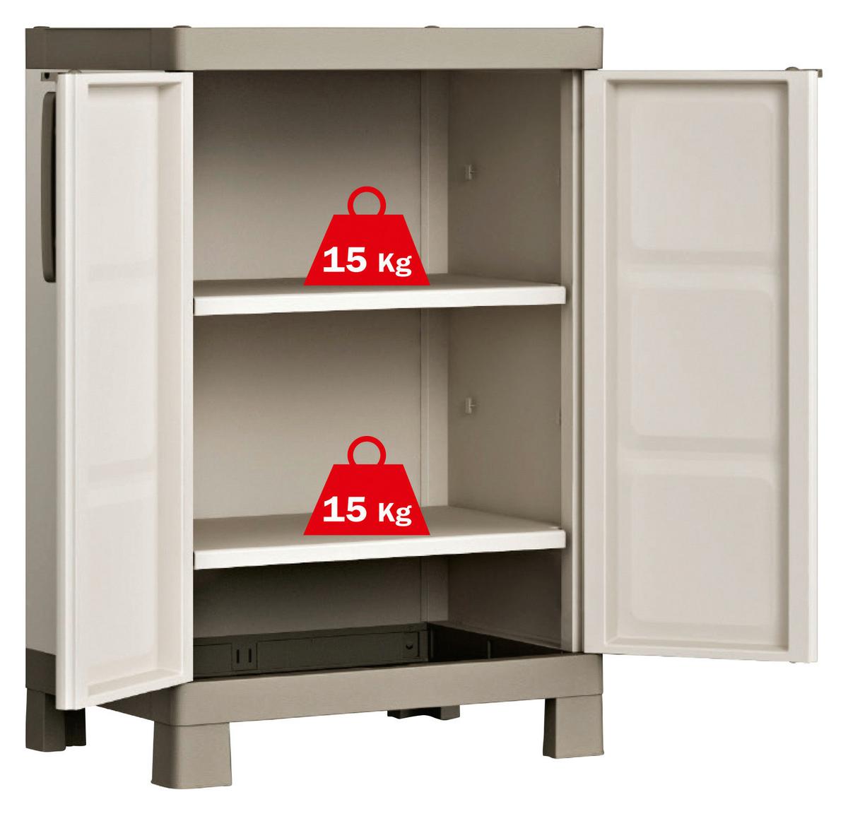 Kunststoffschrank E-Com - Excellence - Taupe/Beige, MODERN, Kunststoff (65/97/45cm) - Keter