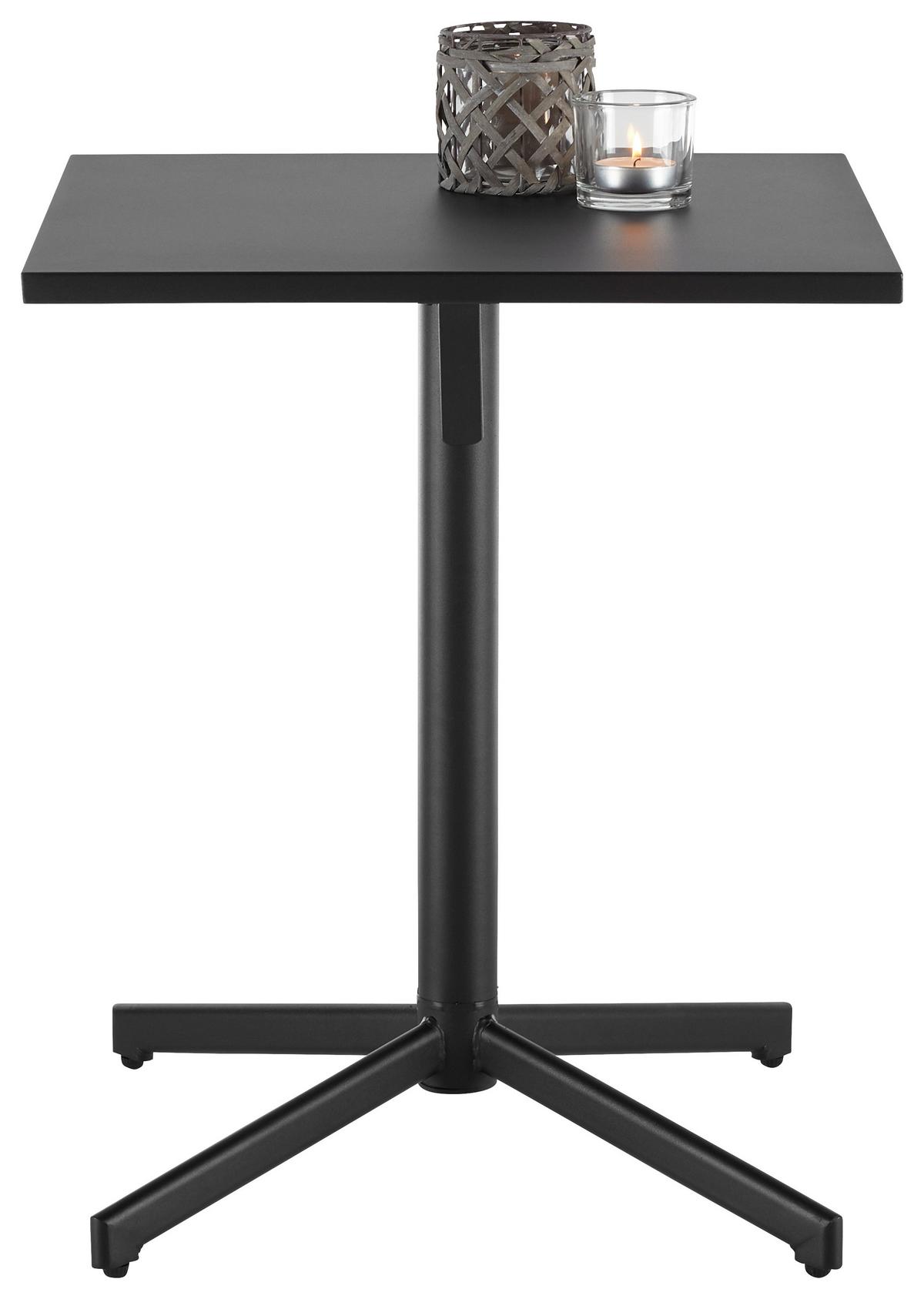 ZÁHRADNÝ STÔL KATAR - čierna, kov (60/71/60cm) - Mömax