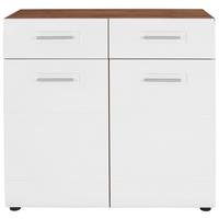 Komód Avensis New - tölgyfa színű/fehér, Konventionell, faalapú anyag (90/85,4/37cm) - Luca Bessoni