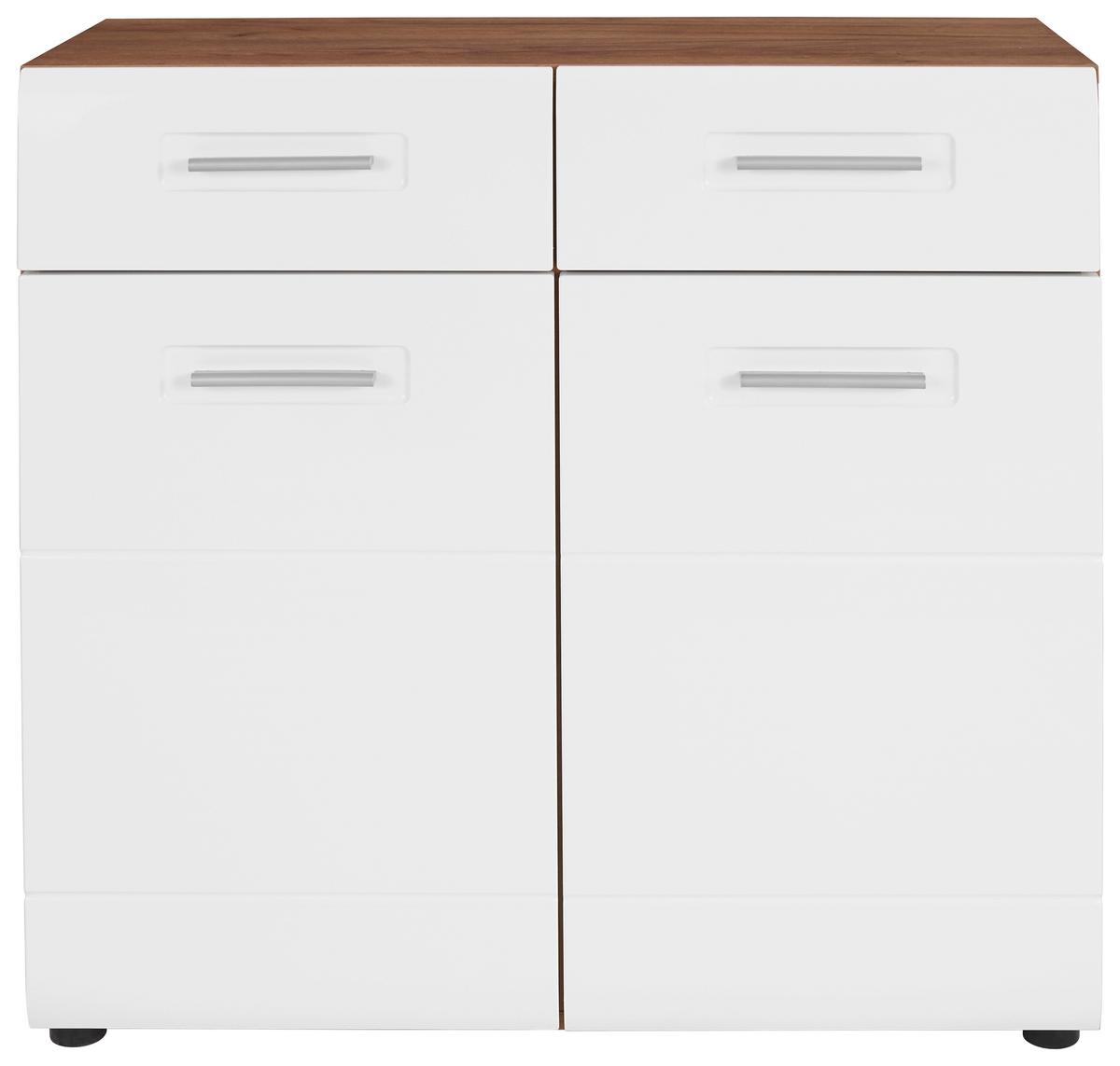 Komód Avensis New - tölgyfa színű/fehér, Konventionell, faalapú anyag (90/85,4/37cm) - Luca Bessoni