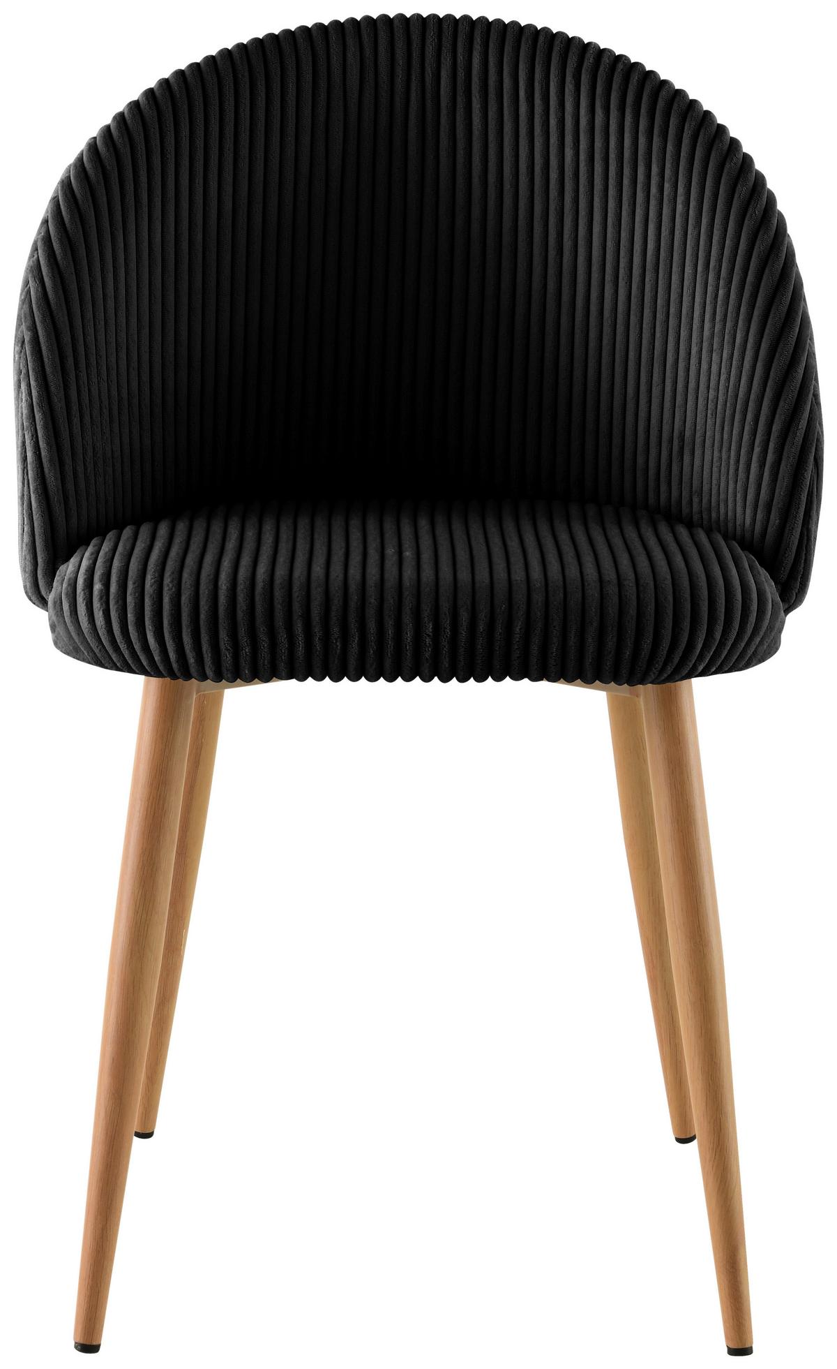 Stuhl Emilio - Eichefarben/Schwarz, LIFESTYLE, Holz/Textil (51/78/52cm) - Livetastic