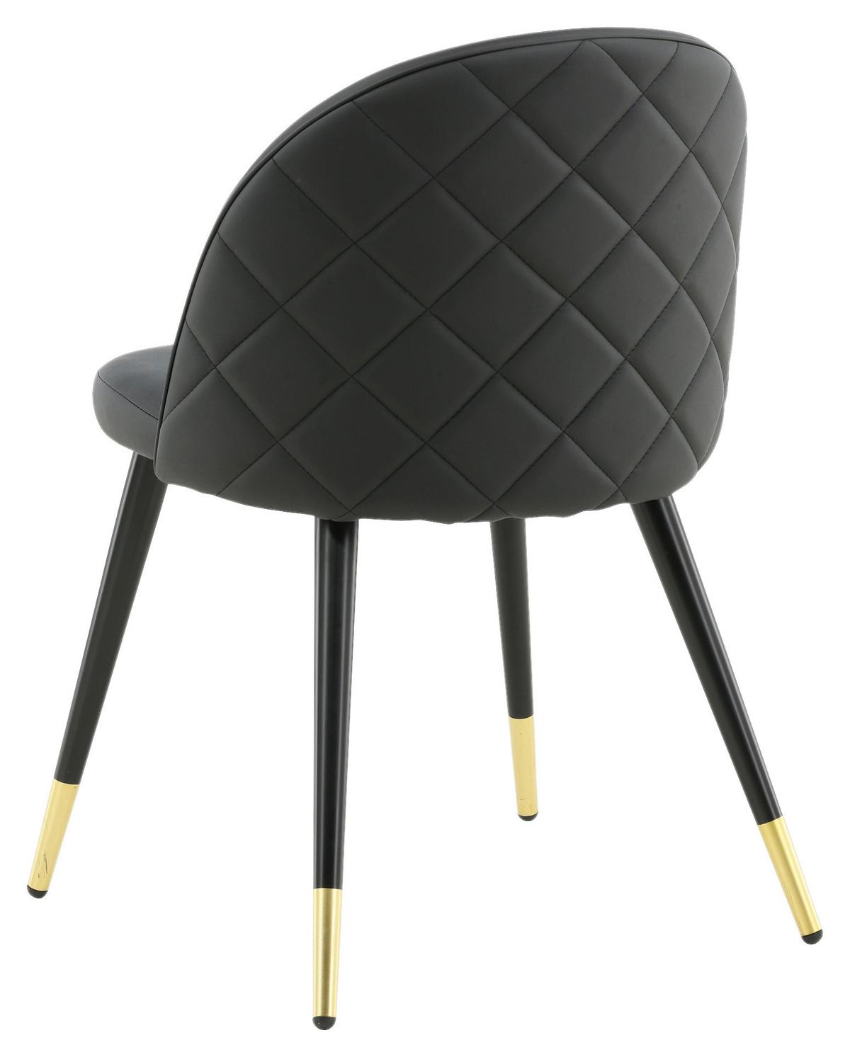 Stuhl-set Velvet - Schwarz, Design, Textil/Metall (50/77/48cm) - Livetastic