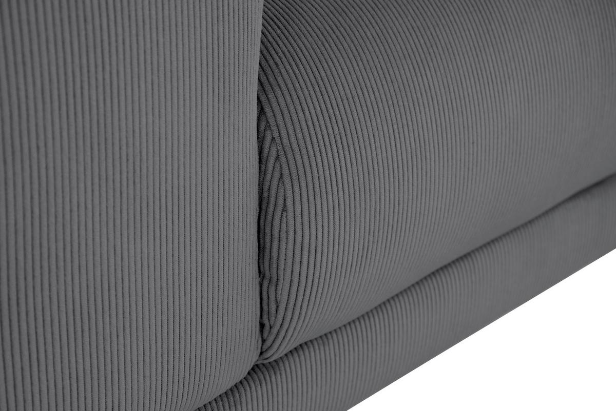 Ecksofa Erno Grau S: 262 Cm - Schwarz/Grau, Design, Textil (262/183cm) - MID.YOU